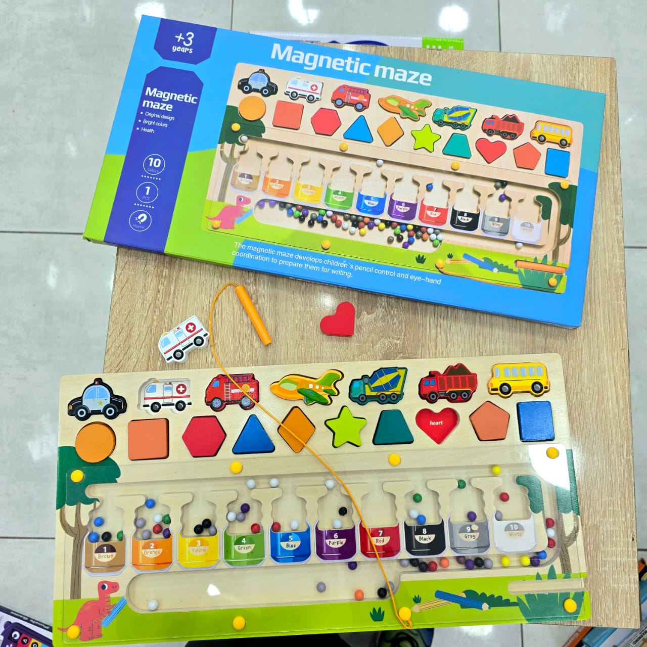 “لوح تعليمي خشبي مونتيسوري للأطفال”