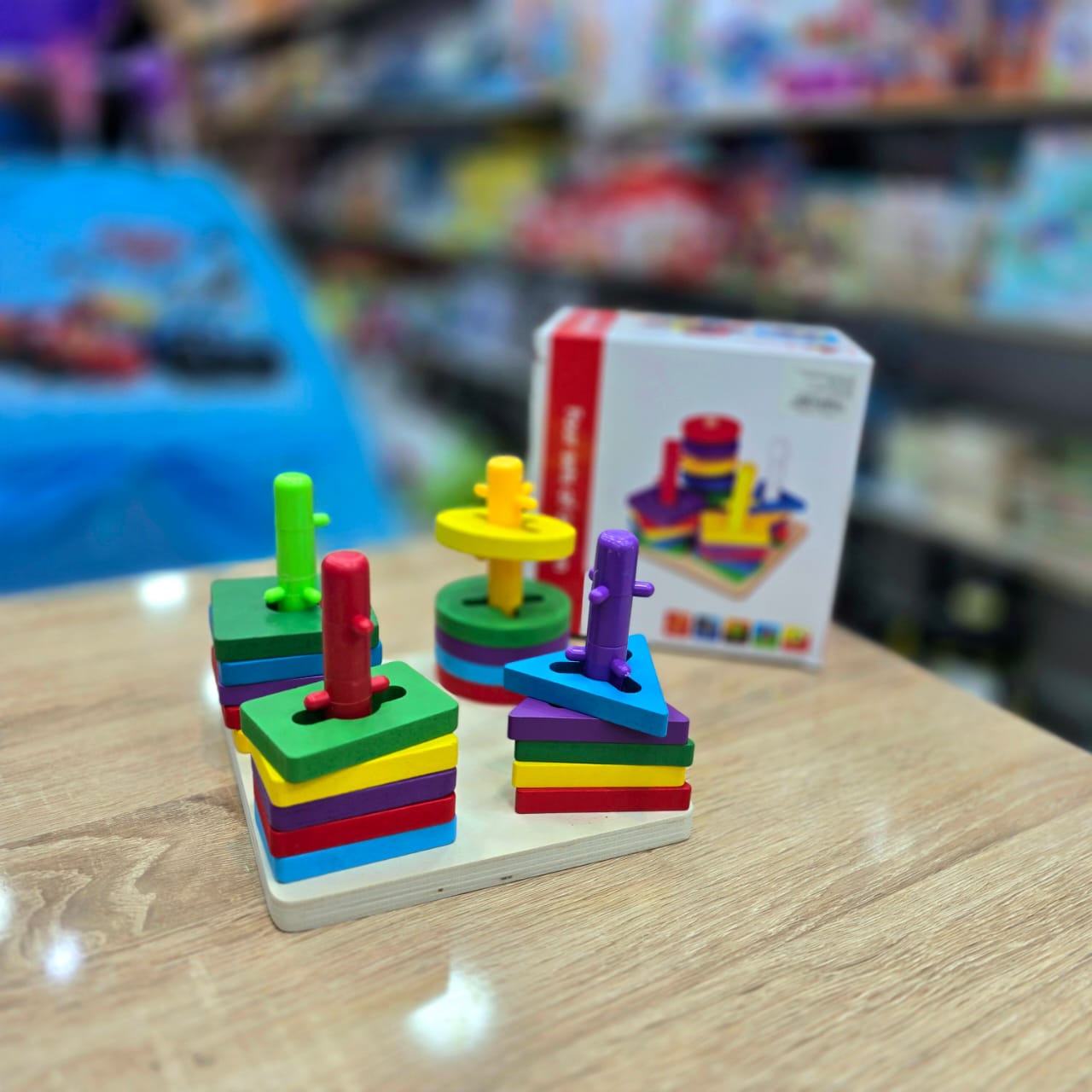 فرز خشبي، ألعاب التراص، التنسيق بين اليد والعين للأطفال