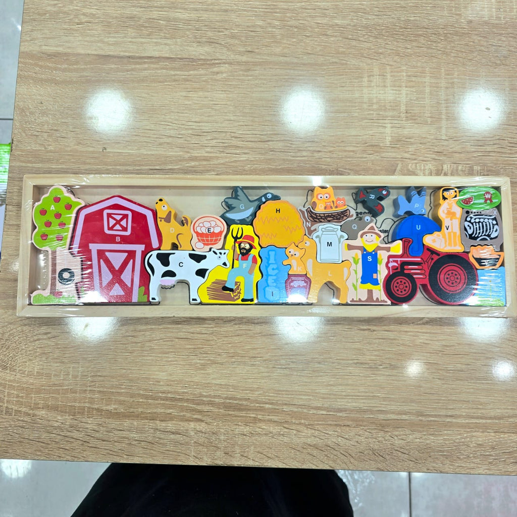 لعبة مونتيسوري ثلاثية الأبعاد مزرعة الحيوان لعبة المرور