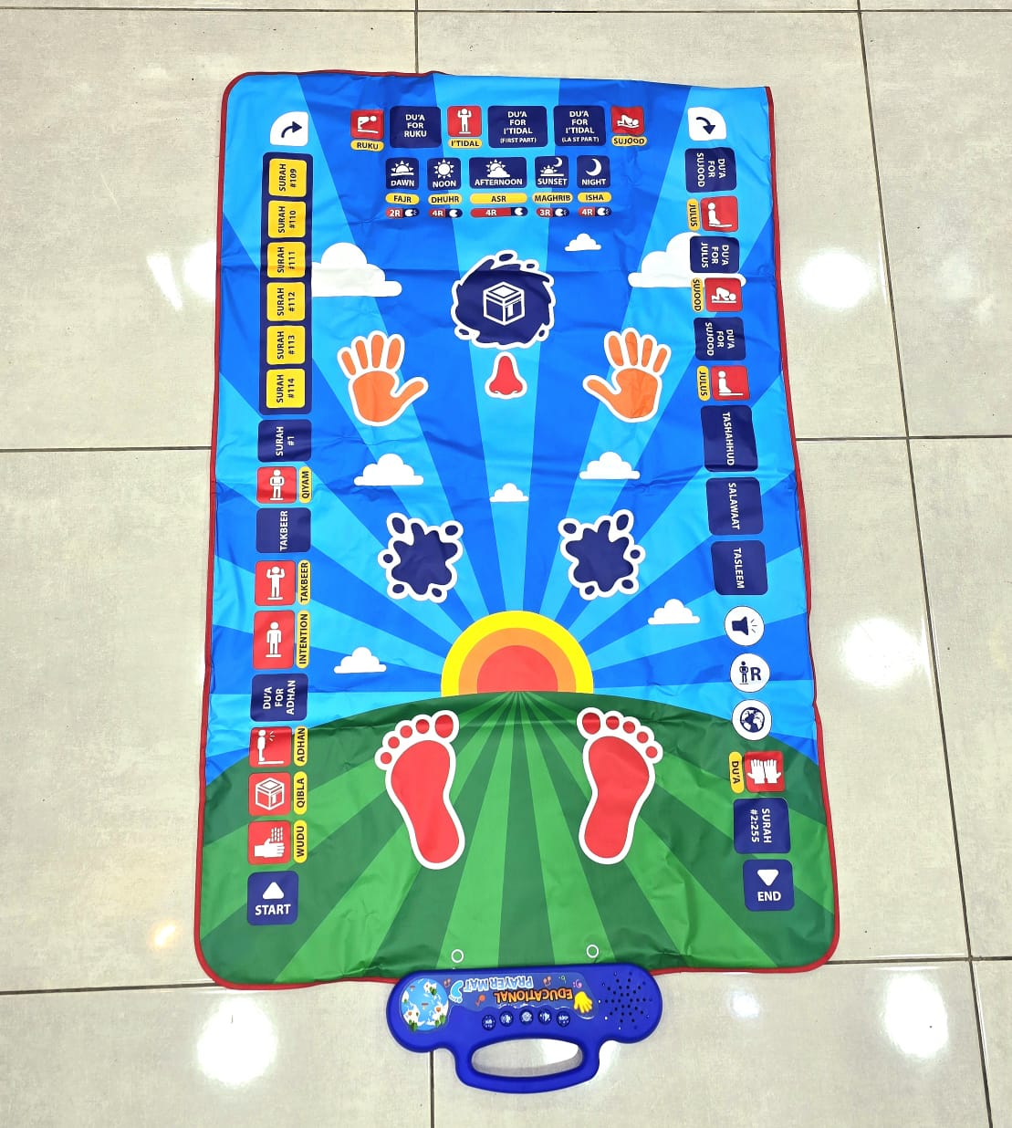 Educational prayer mat