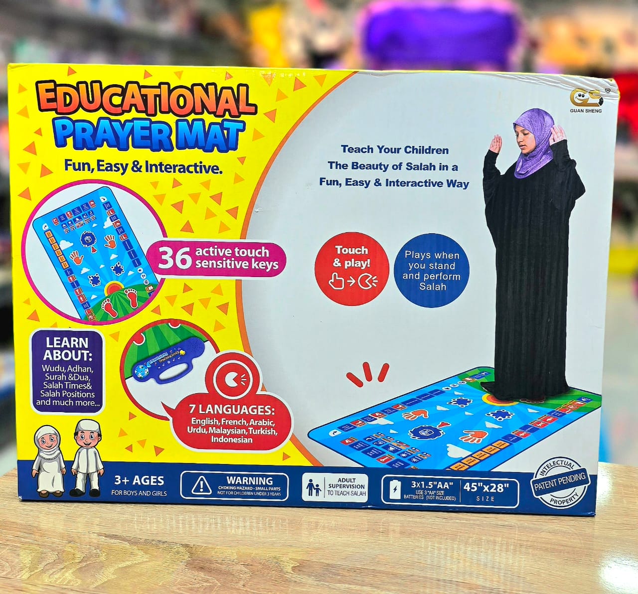 Educational prayer mat